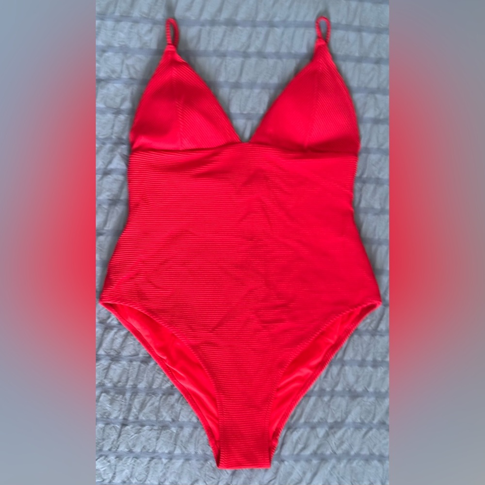 Vibrant Red One-Piece Swimsuit. Brand new — never used